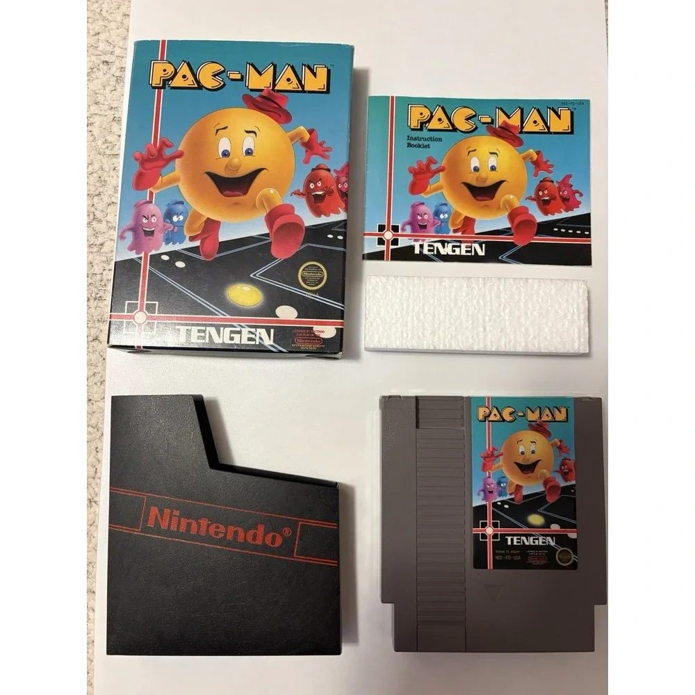 Tengen Pac-Man NES Original Cartridge Case Box‎ for Nintendo NES Model Authentic